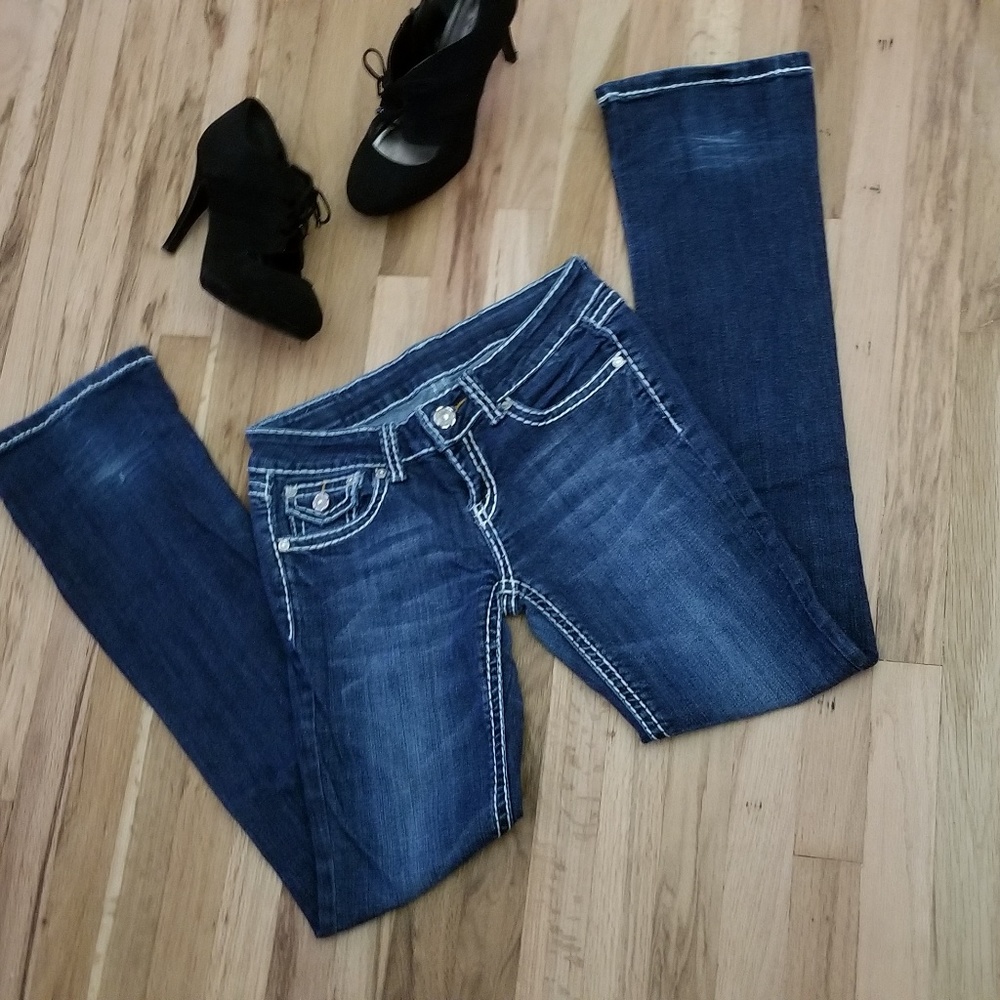Miss Chic Dark Blue Wash Jeans size 3